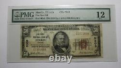 $50 1929 Herrin Illinois IL National Currency Bank Note Bill Ch. #5303 F12 Pmg