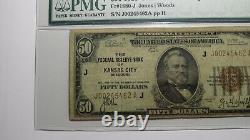 $50 1929 Kansas City Missouri Monnaie Nationale Note Banque De Réserve Fédérale Note
