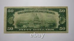 $50 1929 Kansas City Mo Monnaie Nationale Note Banque De Réserve Fédérale Note Vf++