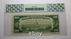 50 $ 1929 Nouveau Philadelphia Ohio Oh National Monnaie Banque Note Bill #1999 Vf20