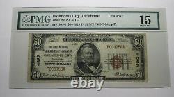 50 $ 1929 Oklahoma City Oklahoma Ok Monnaie Nationale Banque Note Bill Ch #4862 F15