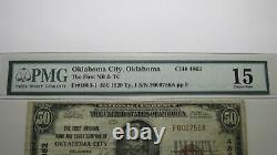 50 $ 1929 Oklahoma City Oklahoma Ok Monnaie Nationale Banque Note Bill Ch #4862 F15