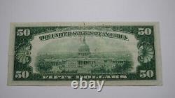 $50 1929 San Francisco Ca Réserve Fédérale Monnaie Nationale Note De Banque Bill Vf+
