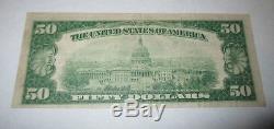 50 $ 1929 Tulsa Oklahoma Ok Billet De Banque En Monnaie Nationale Bill Ch. # 5171 Vf