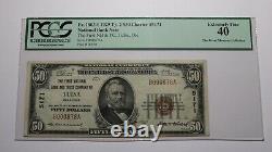50 $ 1929 Tulsa Oklahoma Ok Monnaie Nationale Banque Note Bill Ch. #5171 Xf40 Pcgs