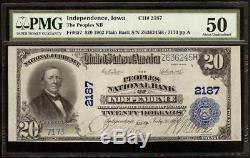 Au 1902 20 Dollars Banque Nationale D'indépendance Iowa Note Pmg Grande Devise 50