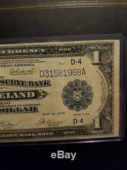 Billet De Banque De La Réserve Fédérale Fédérale De Grande Taille, 1918 $, Devise Nationale, Cleveland One