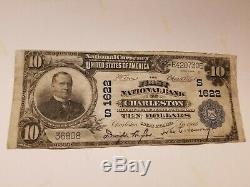 Billet De Banque En Devise Nationale De 10 Dollars Us À 10 Dollars Charleston (caroline Du Sud), 1907