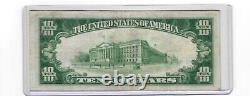 Billet de 10 $ de la Réserve fédérale de New York de 1929, monnaie nationale, sceau brun CN625