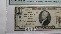 Billet de banque de 10 $ de 1929 de Park Falls, Wisconsin WI, devise nationale, numéro de banque Ch #10489, VF30.