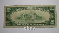 Billet de banque de 10$ de 1929 de la National Currency Bank Note de Carmel, New York, NY, Ch. #976, en bon état.