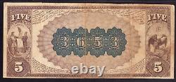 Billet de banque de 1882 de 5 dollars de la Banque nationale de Sutton, monnaie du Nebraska, PMG très bien conservé VF 25.
