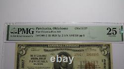Billet de banque de 5 $ de Pawhuska Oklahoma OK National Currency Bank Note Bill Ch #13527 VF25 PMG de 1929