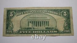 Billet de banque de 5 $ de l'Alabama AL National Currency de l'Union Springs de 1929 Ch. #7467 en bon état