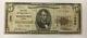 Billet De Banque De 5 Dollars De La Monnaie Nationale De 1929 De La Banque De Biddeford, Maine, Ty I Ch# 1089, Brute, Poubelle Gratuite.