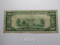 Billet de banque de la Floride FL Ocala de 1929 de 20 dollars Charter #9926 RARE