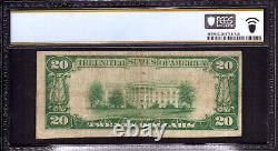 Billet de banque de la National Bank de bienvenue de 1929 de 20 $, Minnesota Pcgs B Très Bien Vf 20