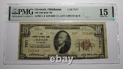 Billet de banque de la National Currency Bank de 1929 de Okemah Oklahoma OK de 10 $, Ch. #7677 F15 PMG