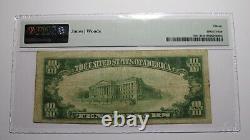 Billet de banque de la National Currency Bank de 1929 de Okemah Oklahoma OK de 10 $, Ch. #7677 F15 PMG