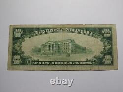 Billet de banque de la National Currency Bank de Annville, Pennsylvanie, PA, de 10 $ de 1929, numéro de série 2384, en bon état.