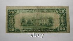 Billet de banque de la National Currency Bank de Barnesboro, Pennsylvanie, PA, de 20 dollars, 1929, Ch. #5818.