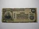 Billet De Banque De La National Currency Bank De Cleveland, Oklahoma Ok, De 10 Dollars De 1902, Ch. 5911, Rare.