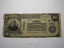Billet de banque de la National Currency Bank de Cleveland, Oklahoma OK, de 10 dollars de 1902, Ch. 5911, RARE.