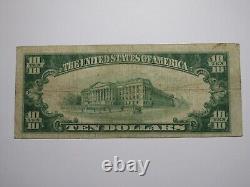 Billet de banque de la National Currency Bank de Fairport, New York, NY de 1929 de 10$ Ch. #10869 en bon état