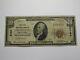 Billet De Banque De La National Currency Bank De Pennsylvanie Pa De 10 Dollars De Carmichaels De 1929, Ch. #5784.