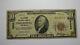Billet De Banque De La National Currency Bank De Phillipsburg, New Jersey Nj, De 1929, D'une Valeur De 10 $, Ch. #5556