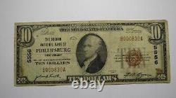 Billet de banque de la National Currency Bank de Phillipsburg, New Jersey NJ, de 1929, d'une valeur de 10 $, Ch. #5556