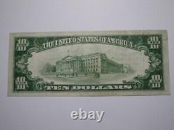 Billet de banque de la National Currency Bank de Pittsburgh, Pennsylvanie, PA, de 1929, d'une valeur de 10 dollars, Ch #3874, en état XF.