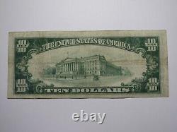 Billet de banque de la National Currency Bank de Poughkeepsie, New York, de 1929, de 10 dollars, Ch. #1380 FINE+