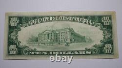 Billet de banque de la National Currency Bank de Saltsburg, Pennsylvanie, PA, de 1929, d'une valeur de 10 dollars, numéro de série 2609, en état XF+++
