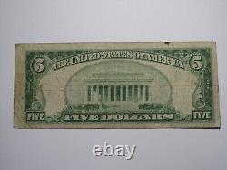 Billet de banque de la National Currency Bank de Scarsdale, New York NY, de 1929, de 5 $, n° de série 11708, en bon état.