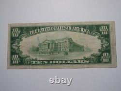 Billet de banque de la National Currency Bank de Tiffin, Ohio OH, de 10 $ de 1929, charte n° 7795, en état VF