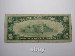 Billet de banque de la National Currency Bank de Wooster, Ohio OH, de 10 dollars, de 1929, charte n° 828, en bon état.