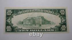 Billet de banque de la National Currency Bank de l'État de New York de 1929 à Oswego, NY de 10 dollars, Ch. # 255, TTB+ RARE