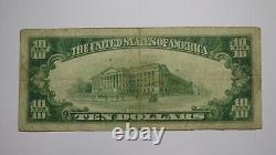 Billet de banque de la National Currency Bank de l'Indépendance, Missouri, MO, de 1929, d'une valeur de 10 dollars, numéro de série #4157, en état très fin (VF).