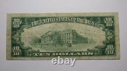 Billet de banque de la Pennsylvania PA National Currency Bank de 10 1929 dollars Avoca ! #8494 Très bon état