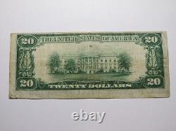 Billet de banque de la Réserve fédérale de Chicago de 1929 de 20 $ avec un numéro de série fantaisie en VF
