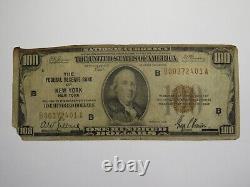 Billet de banque de la Réserve fédérale de la note de la monnaie nationale de New York City NY de 1929 de 100 $