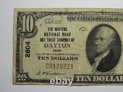 Billet de banque de la charte n ° 2604 de Dayton Ohio OH National Currency de 1929 de 10 $ FINE