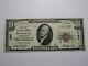 Billet De Banque De La Monnaie Nationale De Pennsylvanie Pa De 1929 Plymouth De 10 $, Ch. #707 Vf+