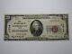 Billet De Banque De La Monnaie Nationale De L'ohio Oh De Carrollton De 1929 De 20 $, Charte #11714 Vf