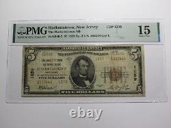Billet de banque de la national currency de Hackettstown New Jersey NJ de 1929 de 5 $, numéro de série 1259, en F15