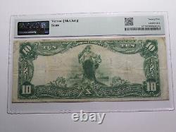 Billet de banque de la ville de Bristol, Virginie, VA, de 10 dollars, de l'année 1902, Ch. #4477, état VF25 selon PMG.