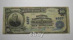 Billet de banque de monnaie nationale de Charleston West Virginia WV de 10 $ de 1902, Ch #4667.