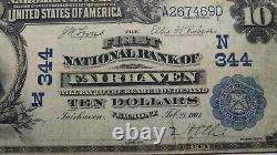 Billet de banque national de 10 $ de 1902 Fair Haven Vermont VT # 344 Fairhaven