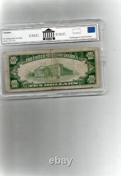 Billet de banque national de 10 $ de 1929, Mount Holly, New Jersey, NJ, Ch #2343 VG